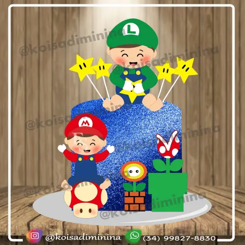 Arquivo de Corte Topo de Bolo -SUPER MARIO