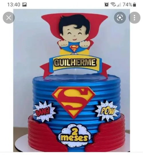 Arquivo de Corte Topo de Bolo -SUPER HOMEM