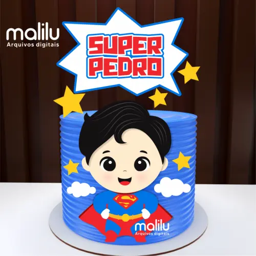 Arquivo de Corte Topo de Bolo -SUPER HOMEM