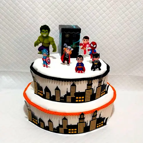 Arquivo de Corte Topo de Bolo -SUPER HEROIS