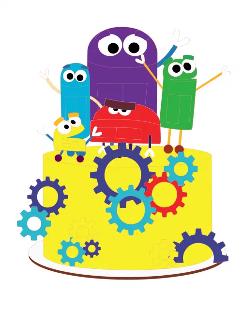 Arquivo de Corte Topo de Bolo - Storybots