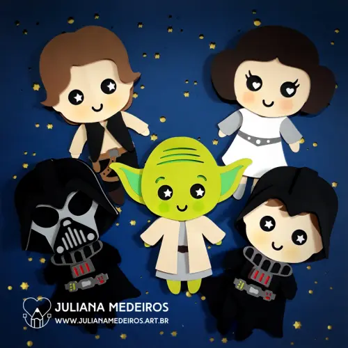 Arquivo de Corte Topo de Bolo -   Star Wars