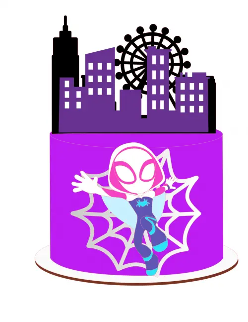 Arquivo de Corte Topo de Bolo - Spider Ghost