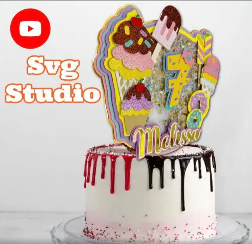 Arquivo de Corte Topo de Bolo -  Sorveteria