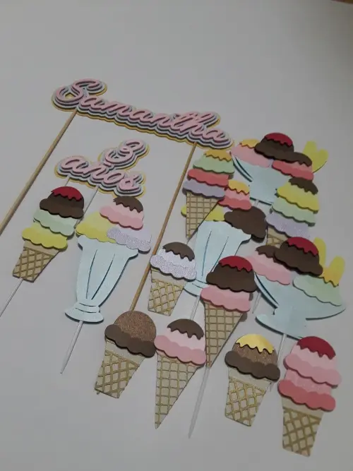 Arquivo de Corte Topo de Bolo -  Sorveteria