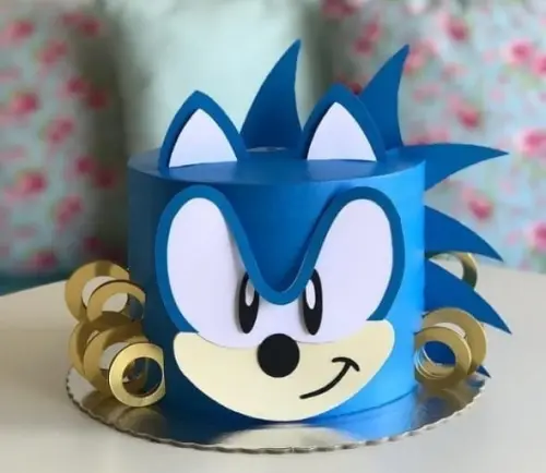 Arquivo de Corte Topo de Bolo -  Sonic