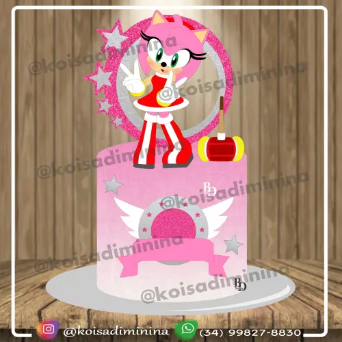 Arquivo de Corte Topo de Bolo -  Sonic