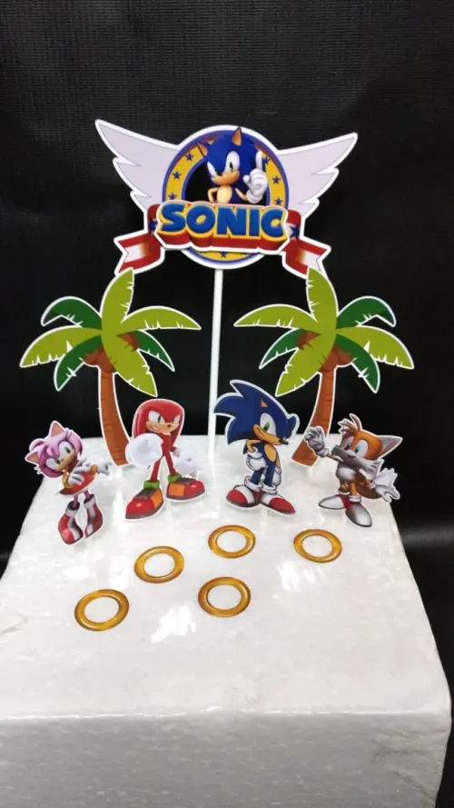 Arquivo de Corte Topo de Bolo -  Sonic