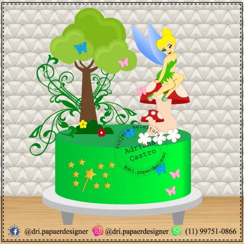 Arquivo de Corte Topo de Bolo -  SININHO - TINKER BELL