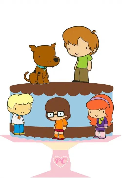 Arquivo de Corte Topo de Bolo - Scooby Doo