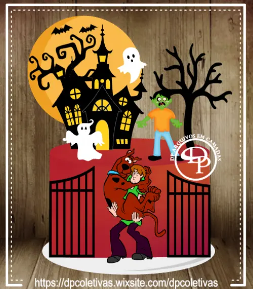 Arquivo de Corte Topo de Bolo - Scooby Doo