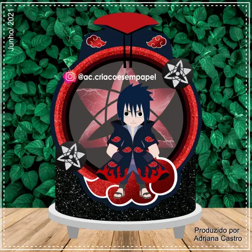 Arquivo de Corte Topo de Bolo - Sasuke