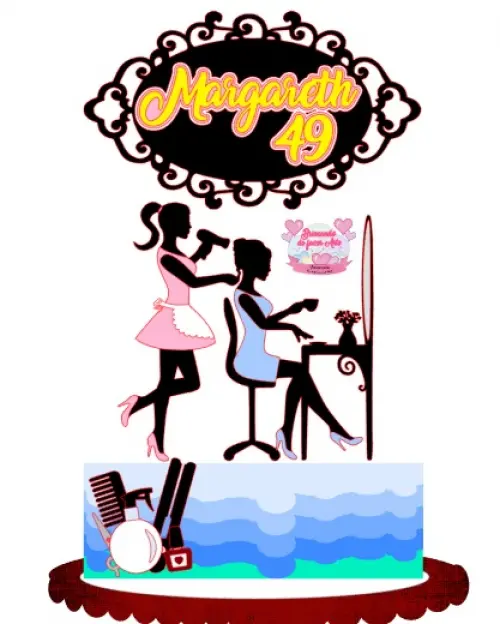 Arquivo de Corte Topo de Bolo - Salão de Beleza