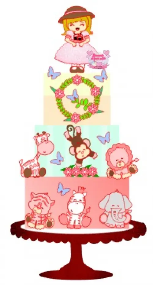 Arquivo de Corte Topo de Bolo - Safari