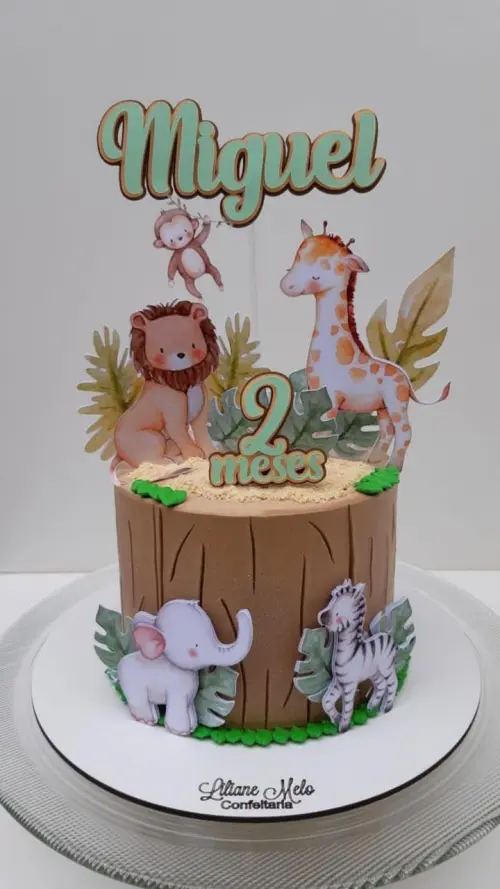 Arquivo de Corte Topo de Bolo - Safari