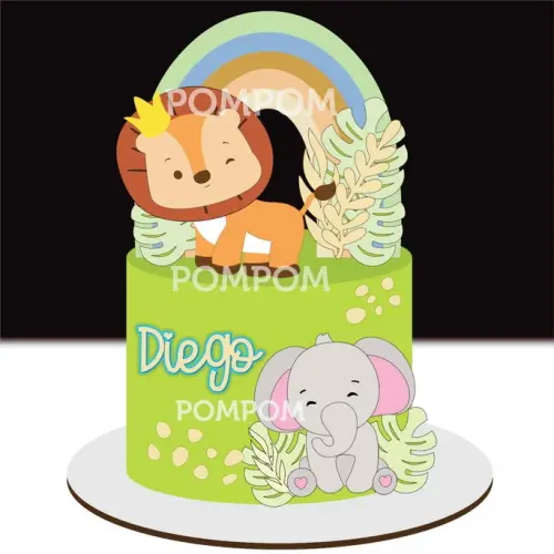 Arquivo de Corte Topo de Bolo - Safari -