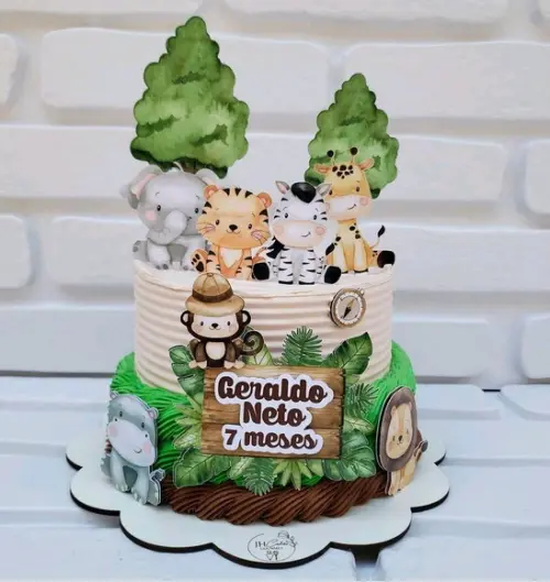 Arquivo de Corte Topo de Bolo - Safari