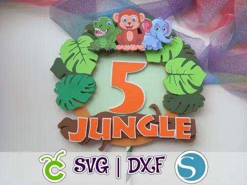 Arquivo de Corte Topo de Bolo - Safari