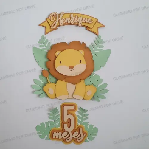 Arquivo de Corte Topo de Bolo - Safari