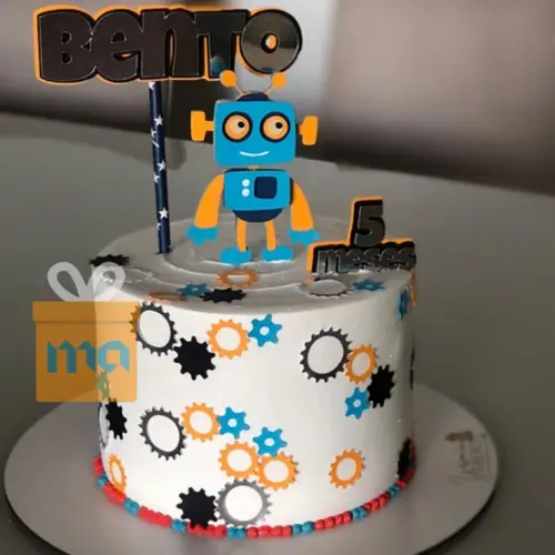 Arquivo de Corte Topo de Bolo -  Robô