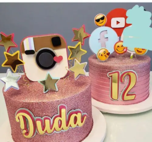 Arquivo de Corte Topo de Bolo -  Redes Sociais