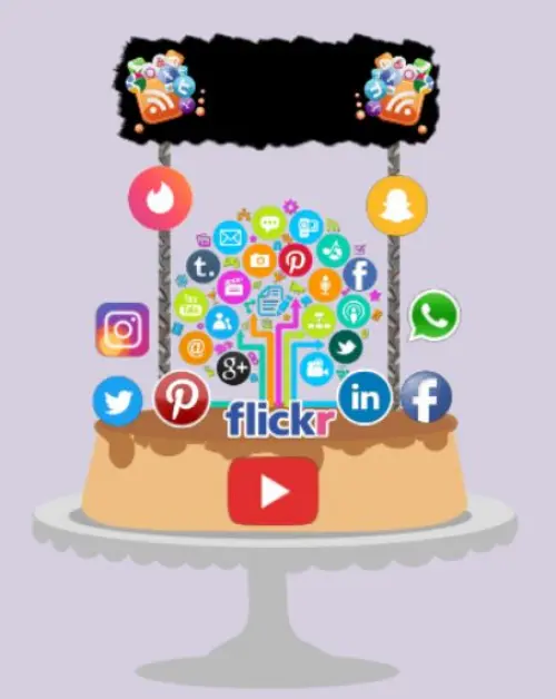 Arquivo de Corte Topo de Bolo -  Redes Sociais