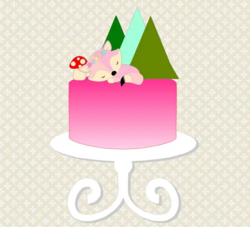 Arquivo de Corte Topo de Bolo - Raposinha