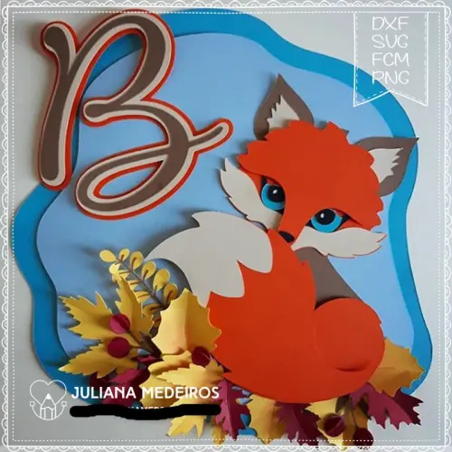 Arquivo de Corte Topo de Bolo - Raposinha