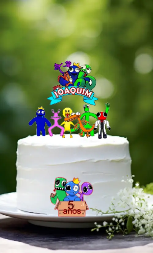 Arquivo de Corte Topo de Bolo - Rainbow Friends