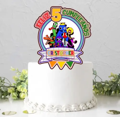 Arquivo de Corte Topo de Bolo - Rainbow Friends