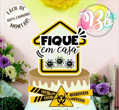 Arquivo de Corte Topo de Bolo - Quarentena