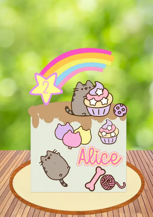 Arquivo de Corte Topo de Bolo - Pusheen Cat