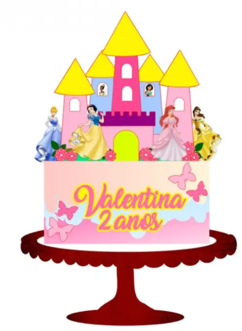 Arquivo de Corte Topo de Bolo -  Princesas Disney