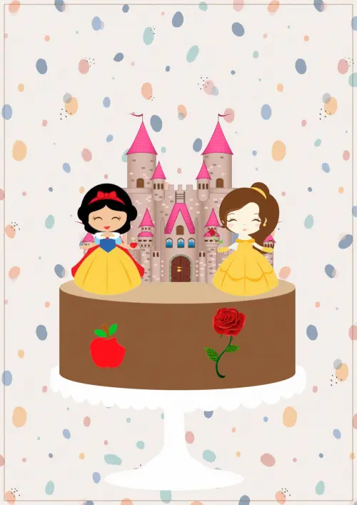 Arquivo de Corte Topo de Bolo -  Princesas Disney