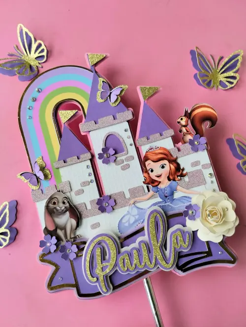 Arquivo de Corte Topo de Bolo - Princesa Sofia