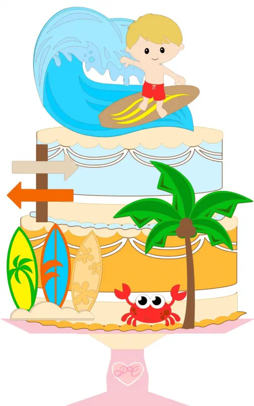 Arquivo de Corte Topo de Bolo -   Praia