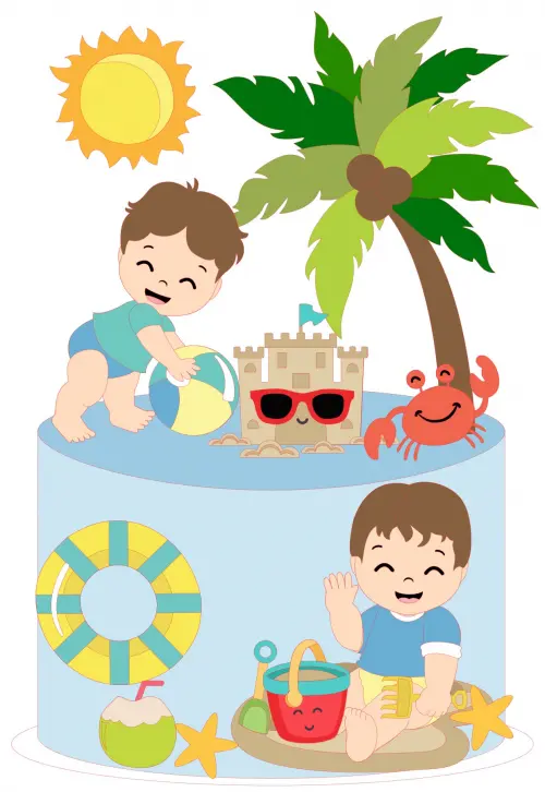 Arquivo de Corte Topo de Bolo -   Praia