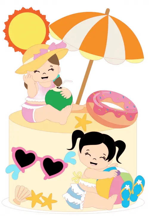 Arquivo de Corte Topo de Bolo -   Praia