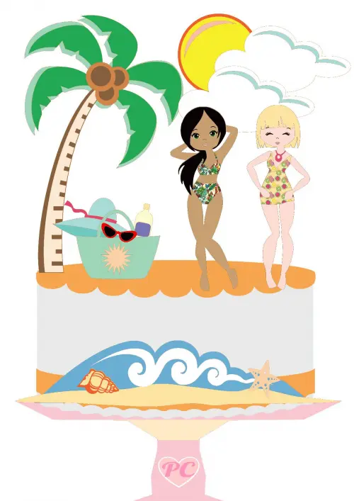 Arquivo de Corte Topo de Bolo -   Praia