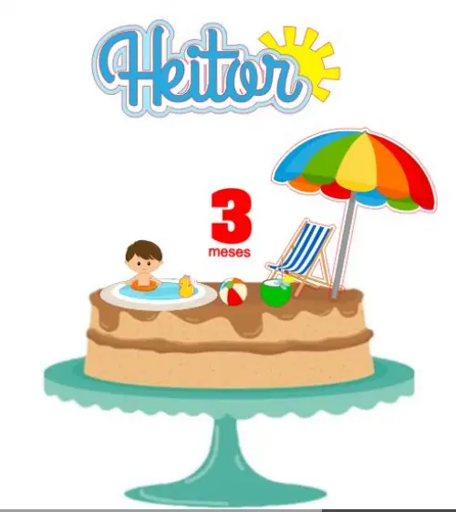 Arquivo de Corte Topo de Bolo -   Praia