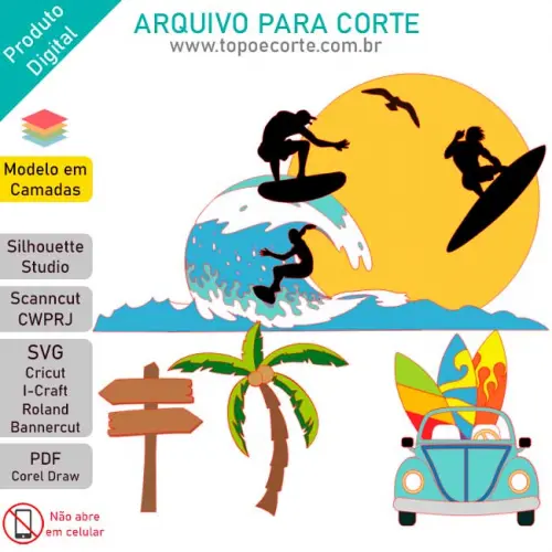 Arquivo de Corte Topo de Bolo -   Praia