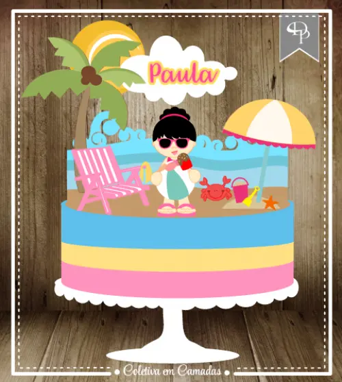 Arquivo de Corte Topo de Bolo -   Praia