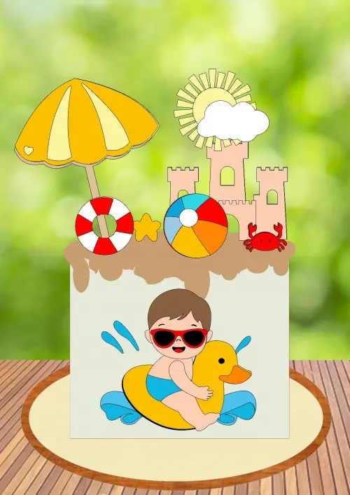 Arquivo de Corte Topo de Bolo -   Praia