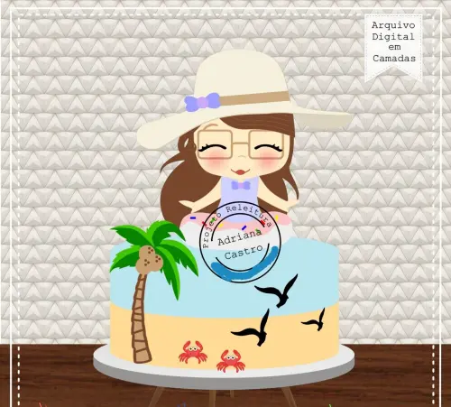 Arquivo de Corte Topo de Bolo -   Praia