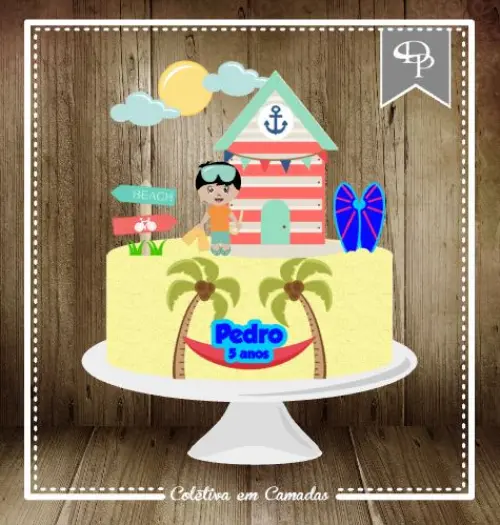 Arquivo de Corte Topo de Bolo -   Praia