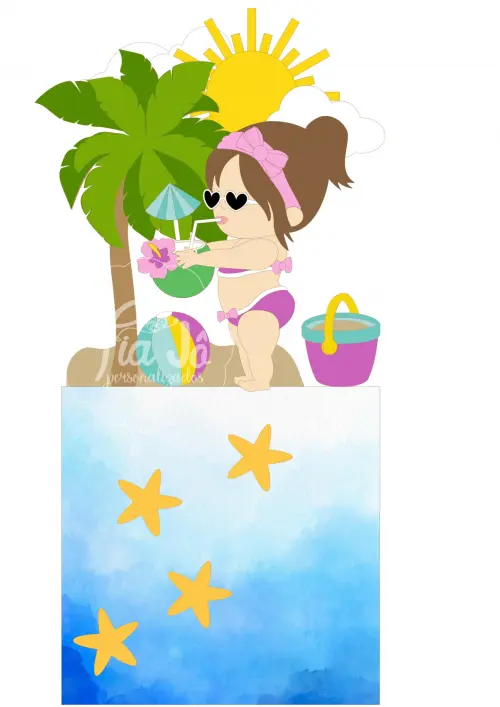 Arquivo de Corte Topo de Bolo -   Praia