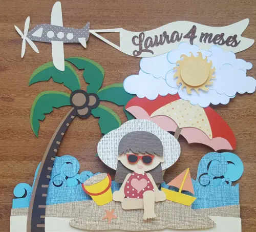 Arquivo de Corte Topo de Bolo -   Praia -