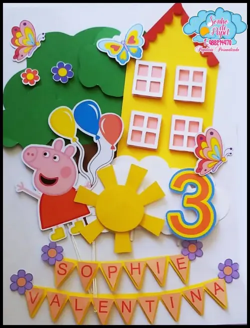 Arquivo de Corte Topo de Bolo -  Porquinha