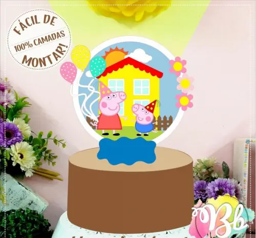 Arquivo de Corte Topo de Bolo -  Porquinha