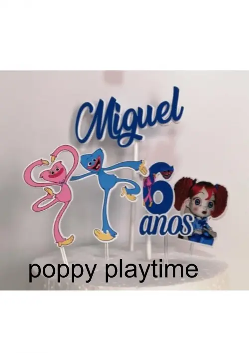 Arquivo de Corte Topo de Bolo -  Poppy Playtime